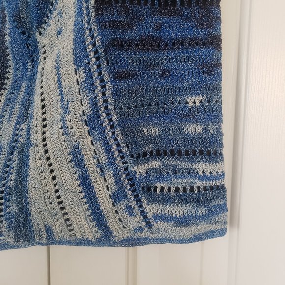 Rag & Bone Jasmin Blue Crochet Mosaic Skirt  - Size L - Picture 6 of 11